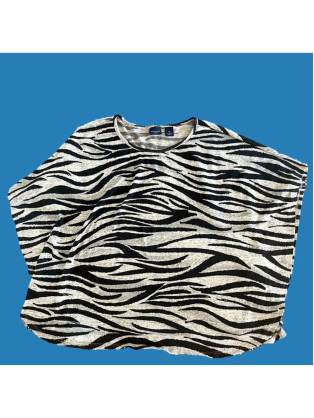 nd Women's Zebra Print Blouse, Size 1X, EUC